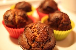 Recette : muffins à la farine de châtaigne et chocolat